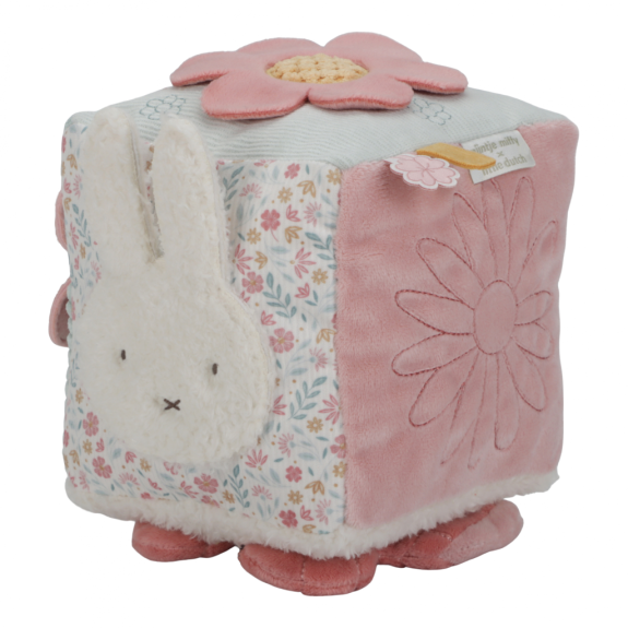 Kostka textilní s aktivitami králíček Miffy Lucky Blossom Little Dutch