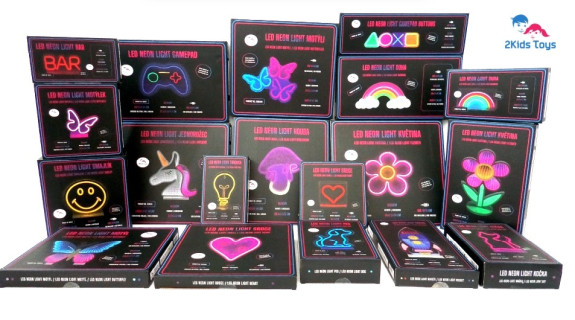 Led Neon Light lampička Srdce červené 2Kids Toys