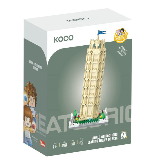 Stavebnice mini Věž v Pise 548 ks Koco