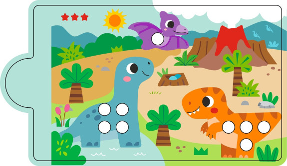 Magnetická hra Třídění barev s dinosaurem Kids Toys