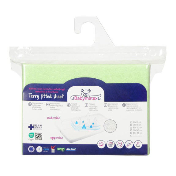 Nepromokavé prostěradlo froté 70 x 140 cm Babymatex