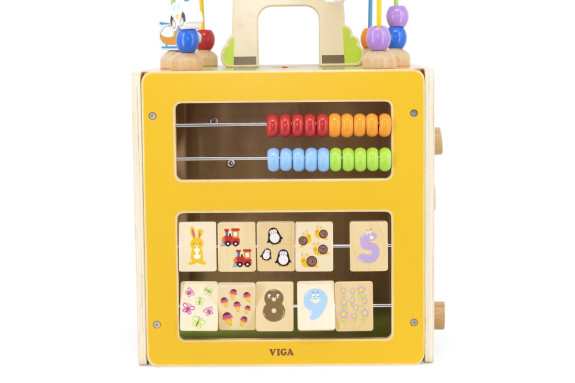 Dřevěný box s aktivitami 5v1 Viga