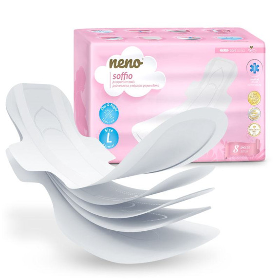 Vložky poporodní s křidélky Soffio 8 ks Neno