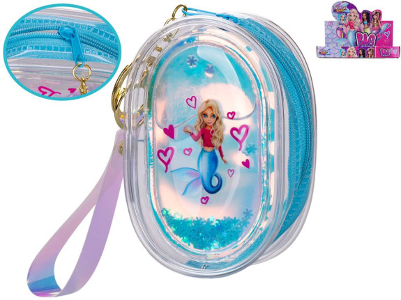 Peněženka holografická 11 cm Mermaid Stars