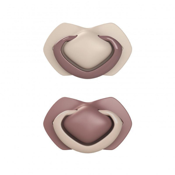 Set symetrických silikonových šidítek Light touch 0-6 m Pure Color Canpol babies
