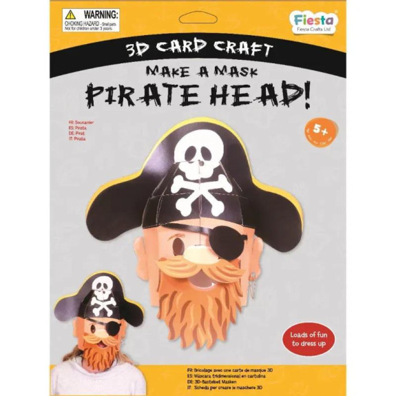 Kreativní sada 3D maska Pirát Fiesta Crafts