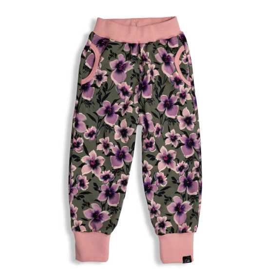Dětské tepláky EasyFit Purple flower zelené