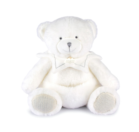 Dárková sada Plyšový medvídek s dečkou 30 cm béžový Doudou