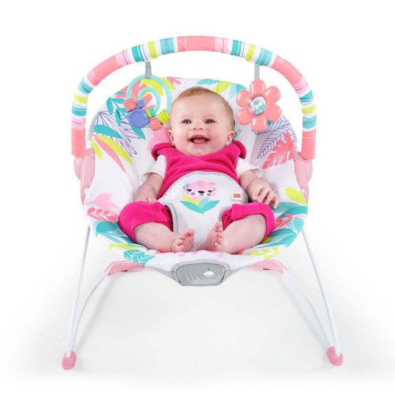 BRIGHT STARTS Lehátko vibrující Flamingo Vibes ™ 0m +, do 9kg