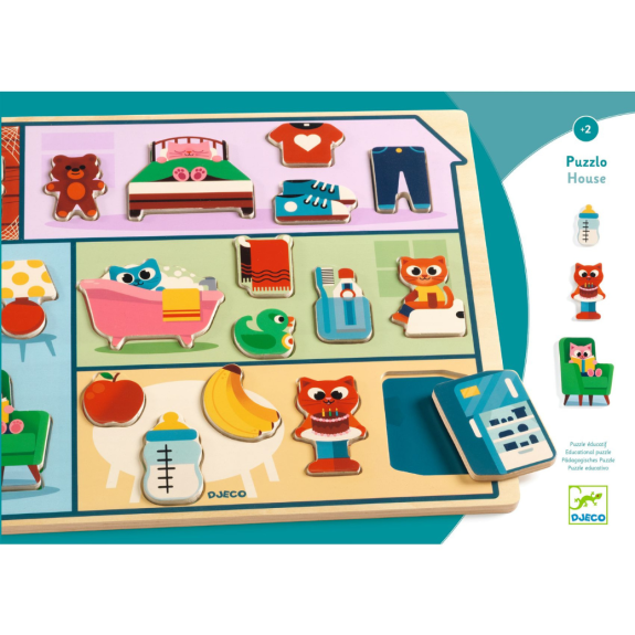 Vkládací puzzle Domeček Djeco
