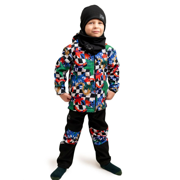 Dětská softshellová bunda Duo Play of colors bílá Esito