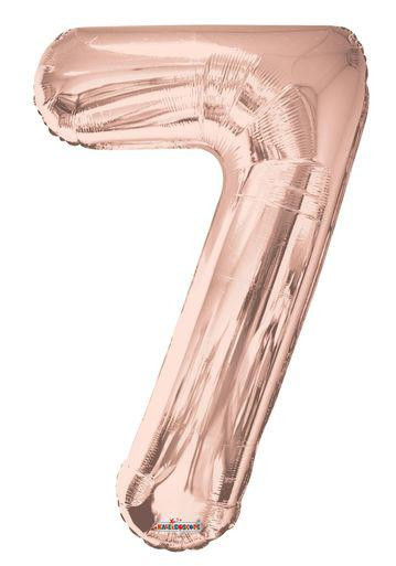 Nafukovací číslice rose gold 86 cm