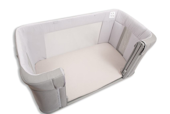 Mušelínové prostěradlo s gumou 58 x 110 x 8 cm béžové BabyMatex