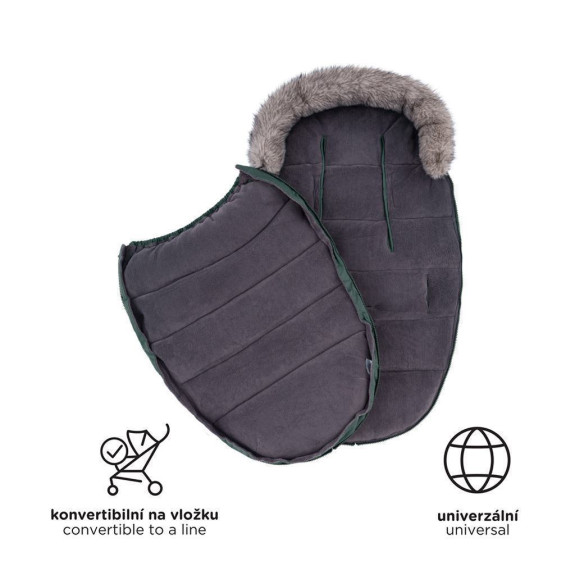 Set zimní fusak Comfy 4v1 + rukavice na kočárek Petite & Mars