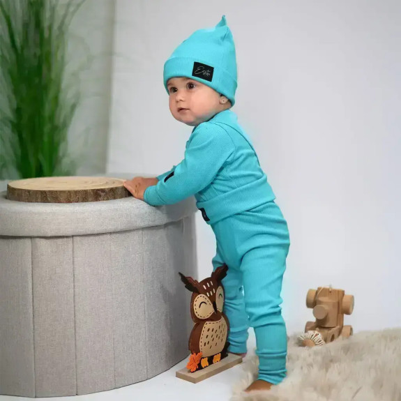 Rostoucí body žebrované Turquoise - tyrkysová Esito