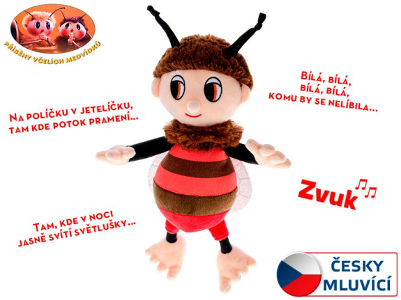 Včelí medvídek 29 cm plyšový s písničkami na baterie