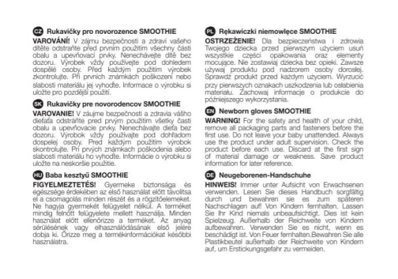 Rukavičky kojenecké Smoothie Petite&Mars