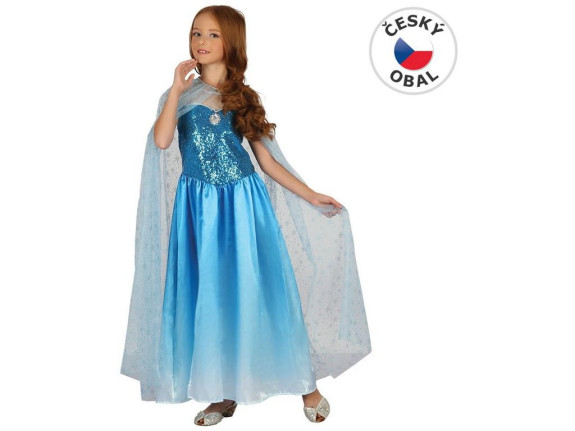 Šaty na karneval - sněhová královna Vel. 130-140 cm