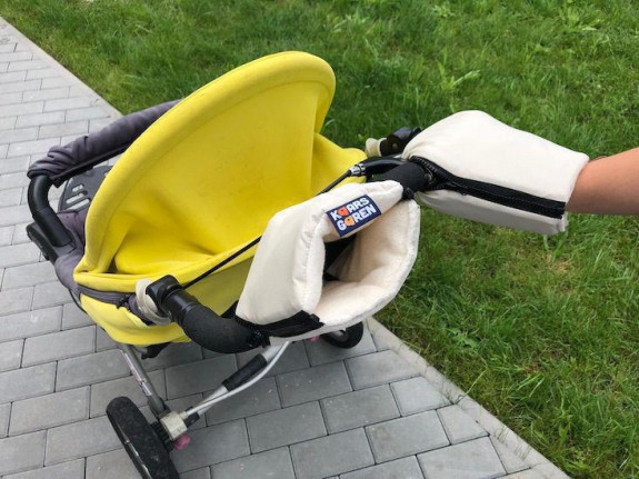 Rukavice na kočárek biobavlna