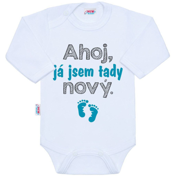 Body s potiskem New Baby Ahoj, já jsem tady nový - dárkové balení