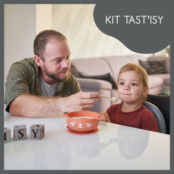 Silikonová miska s přísavkou a lžičkou Tast´isy kit Babymoov