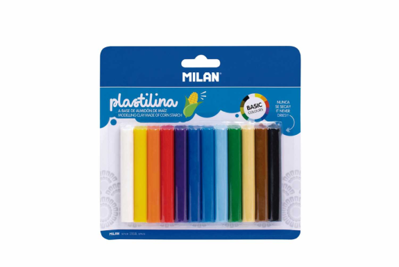 Plastelína 12 ks barvy basic