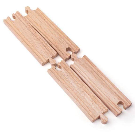 Dlouhé rovné koleje 21 cm 4 ks Bigjigs Rail