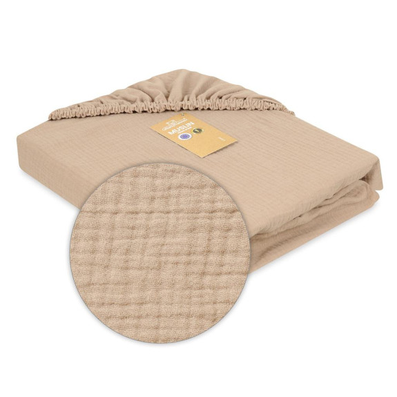 Mušelínové prostěradlo s gumou 60 x 120 cm BabyMatex