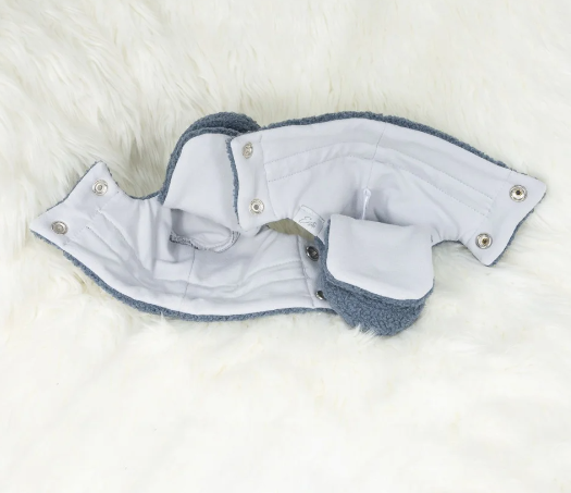 Capáčky Teddy fleece double Denim blue modrá Esito