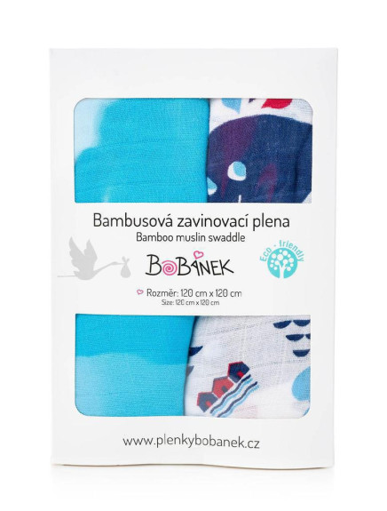 Bambusové zavinovací pleny Duo Pack Bobánek