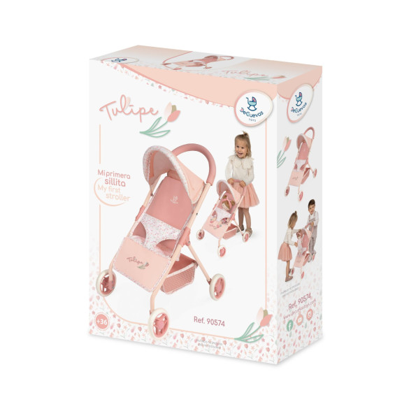 Sportovní kočárek pro panenky Tulipe 55 cm DeCuevas