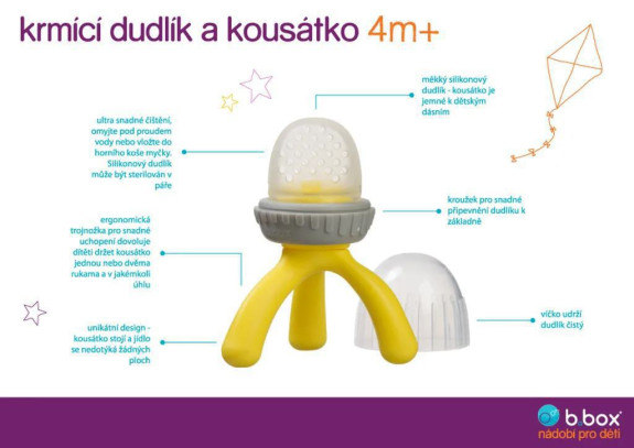 Krmící dudlík a kousátko B.box