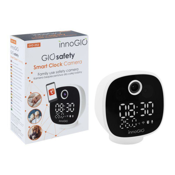 Domácí Smart Wi-fi kamera GIOsafety Clock InnoGIO