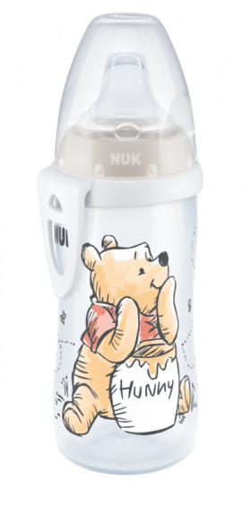 First Choice Active Cup láhev 300 ml Medvídek Pú se silikonovým pítkem