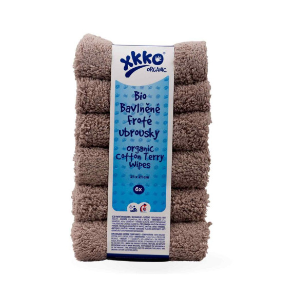 BIO bavlněné froté ubrousky Kikko Organic 21x21 cm
