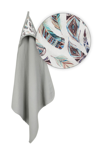 Mušelínová osuška s kapucí Design 85 x 85 cm Babymatex