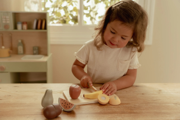 Krájecí ovoce dřevěné Little Dutch