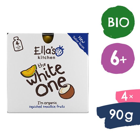 BIO White One Ovocné pyré s melounem (4 × 90 g) Ella's Kitchen