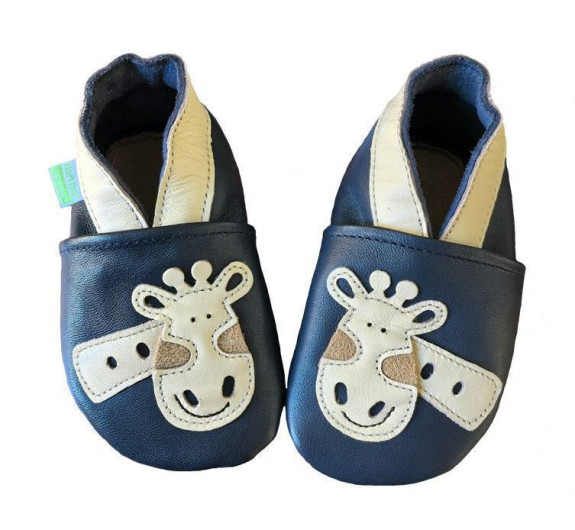 Kožené capáčky Barefoot Vel. M (6-12 měs.) Hopi Hop