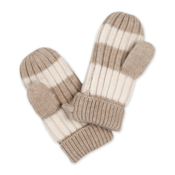 Rukavice Stripe Merino Beige Lodger