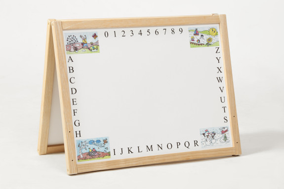 Tabule skládací A 5v1 dřevo 45x90x37cm magnetická v krabici