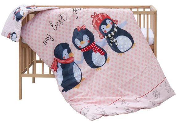 Dětská postýlka přírodní s kompletní výbavou 120 x 60 cm Pimpi Scarlett