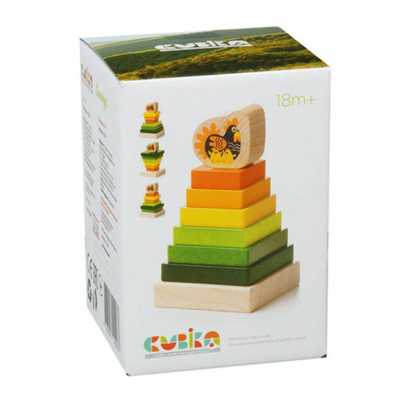 Barevná pyramida se slepičkou Cubika