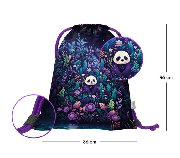 Set 3 Ergo Jungle Panda: aktovka, penál, sáček Baagl