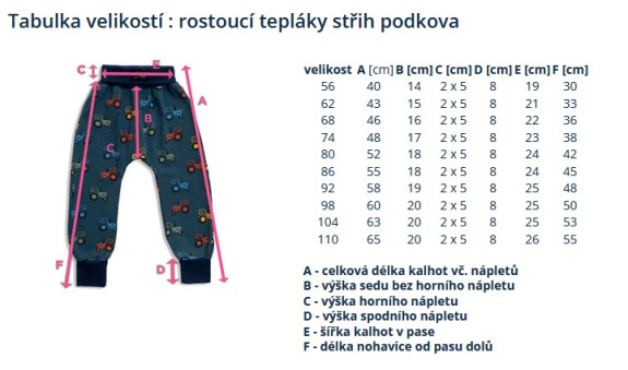 Dětské tepláky s vysokým pasem Hasiči - petrolejové Esito