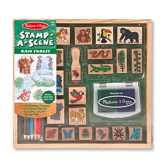 Dřevěná razítka v krabičce Prales Melissa & Doug