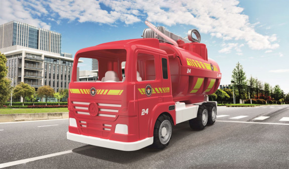 Hasičký vůz s funkční stříkačkou a pogumovanými koly - délka 52 cm Androni Heavy Trucks