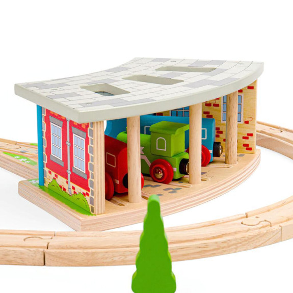 Trojité depo s vraty Bigjigs Rail
