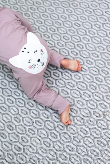 Dětský rostoucí overal Kočka Pastel růžový Moniel