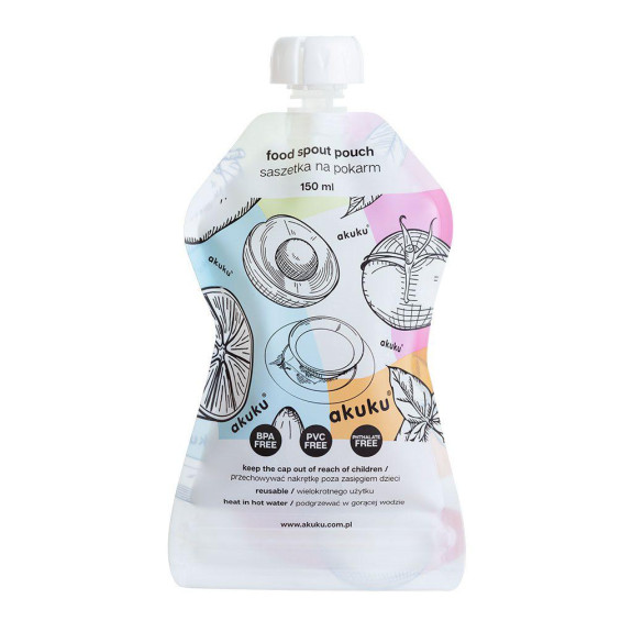 Klasické plnitelné kapsičky, 150 ml - 5 ks Akuku